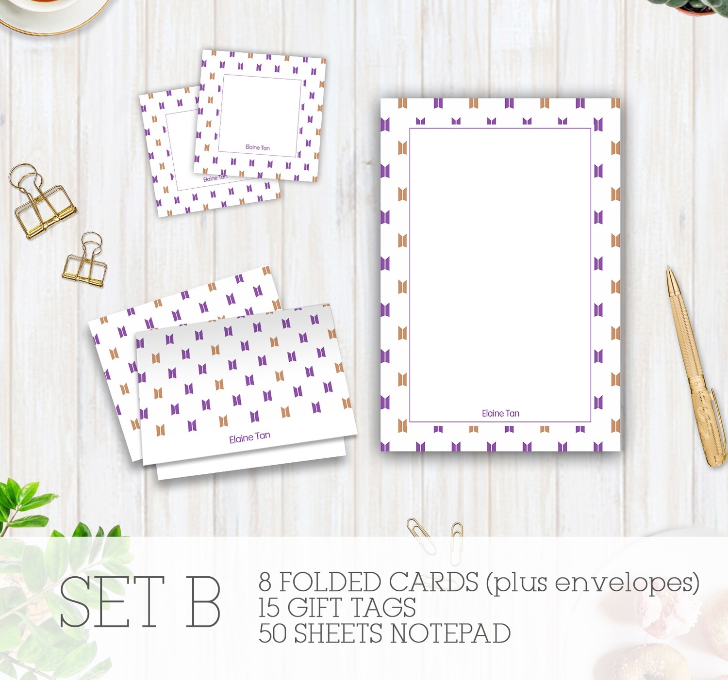 Full Color Stationery Gift Set – Set B