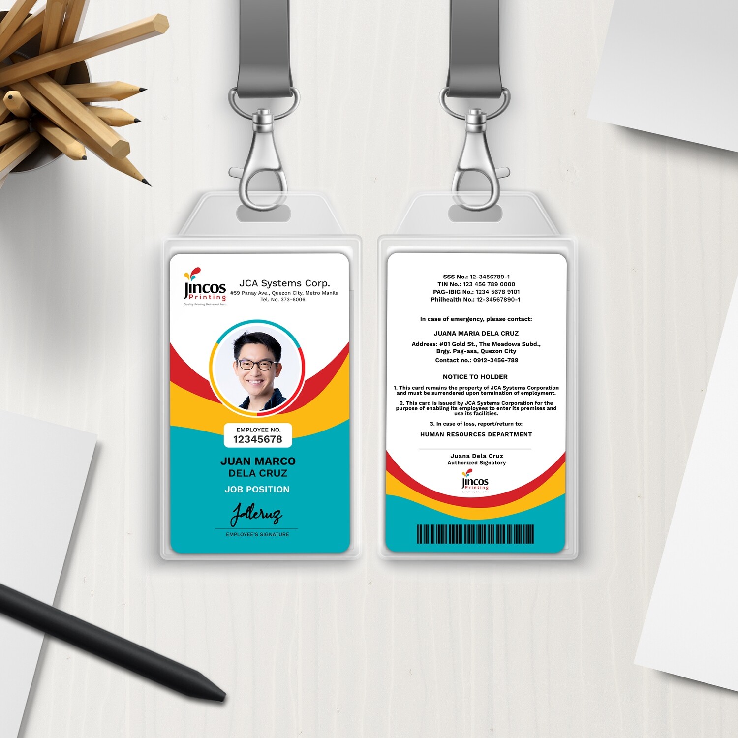 Company ID Card (Colored Front / Colored Back)