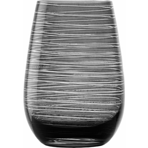 Bicchiere Acqua Basso Grigio Rigato