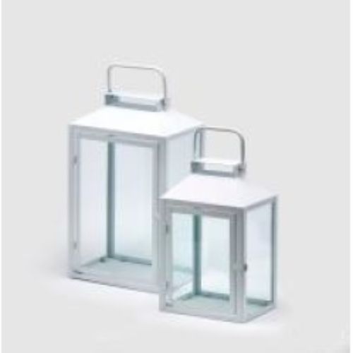 Lanterna Metal Bianca