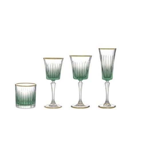 Linea Bicchieri Verde Filo Oro
