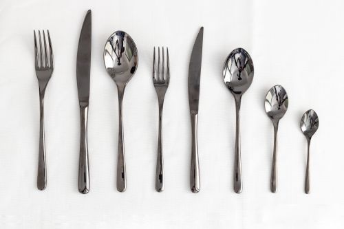 Linea Posate Nero Lucido