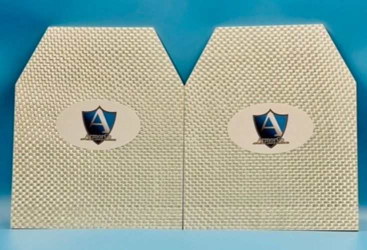 Fiberglass Flat 10&quot;x12&quot; SAPI Cut Inserts. UL 752 Level 3 (Set of 2)