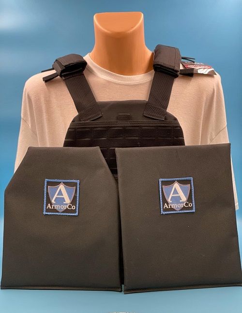 Rothco 8922 MOLLE Plate Carrier Vest with Kevlar® XP NIJ IIIA 10&quot;x12&quot; SAPI &amp; Rectangle Cut Inserts