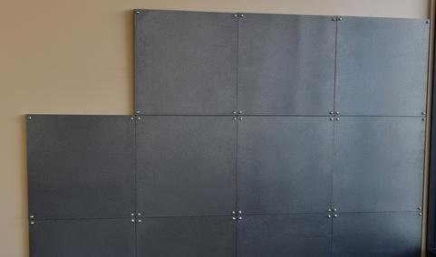 Ballistic Steel AR 500 Tile NIJ III 1/4" thick size 16" x 16" Color Black Matte (18 Tiles)