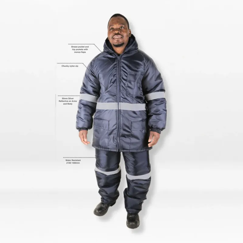 GRANGE NAVY BLUE FREEZER JACKET WITH REFLECTIVE TAPE
