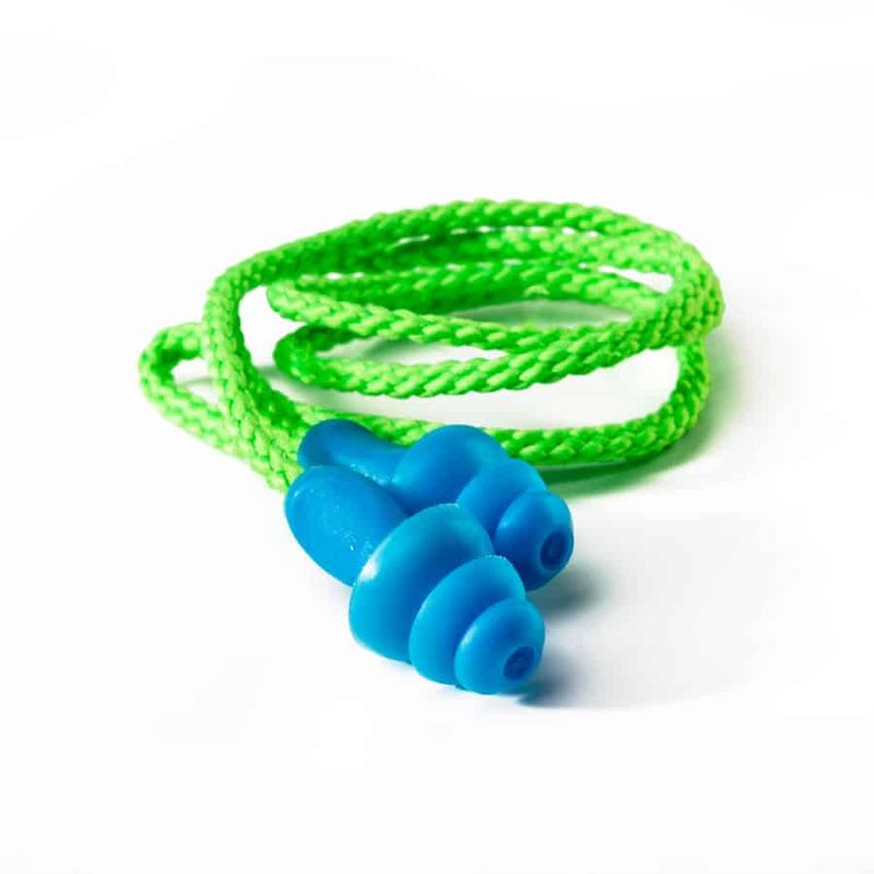 Blue Corded Re-usable Earplugs