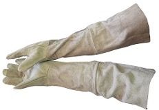 PIONEER 16&quot; CHROME LEATHER GLOVE DOUBLE PALM