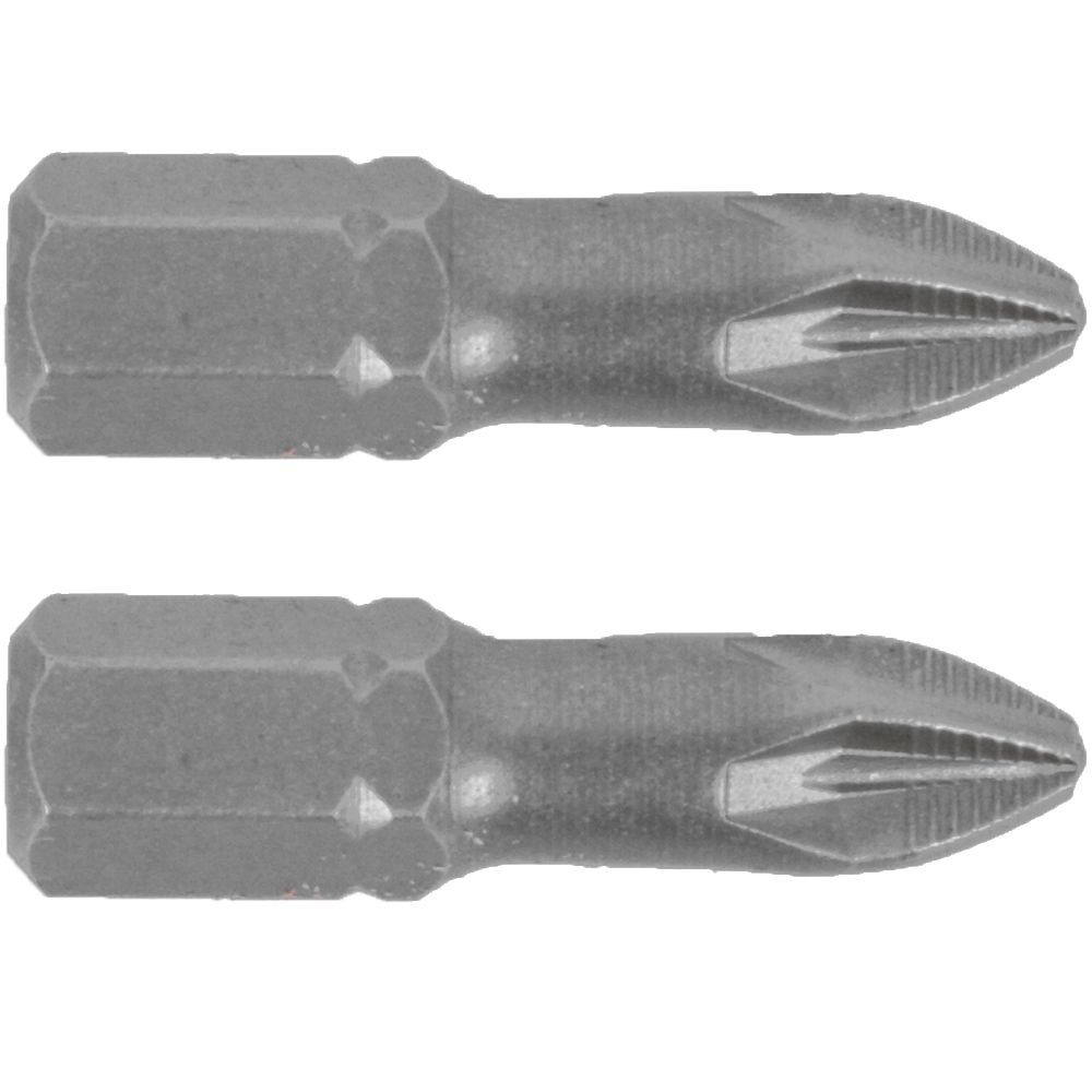 POZI.2 X 25MM INS.BIT 2/CARD