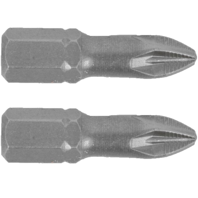 POZI.2 X 25MM INS.BIT 2/CARD