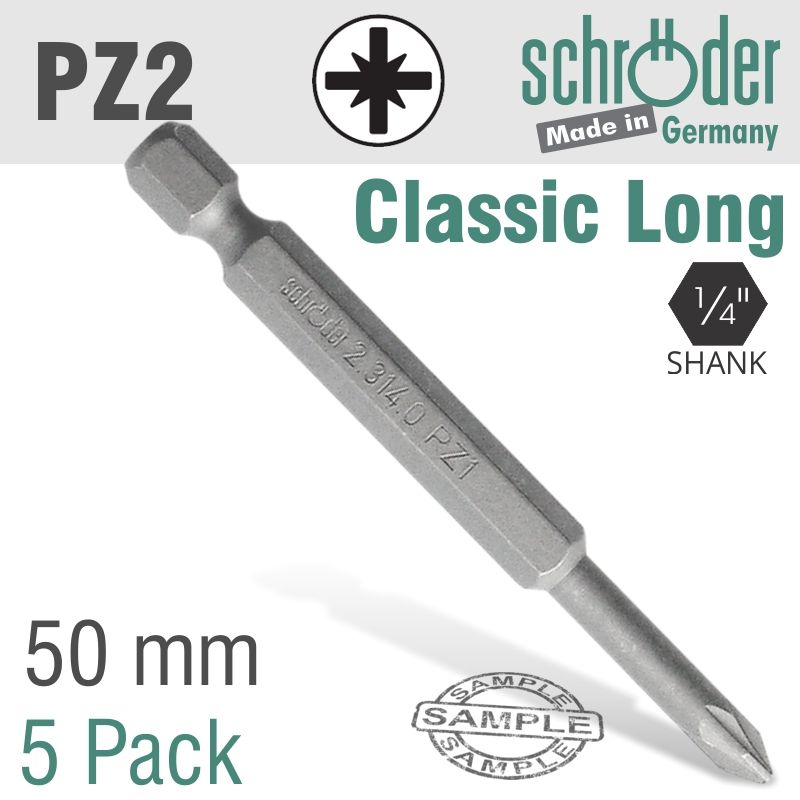 POZI NO.2 x 50MM CLASSIC POWER BIT 5CD