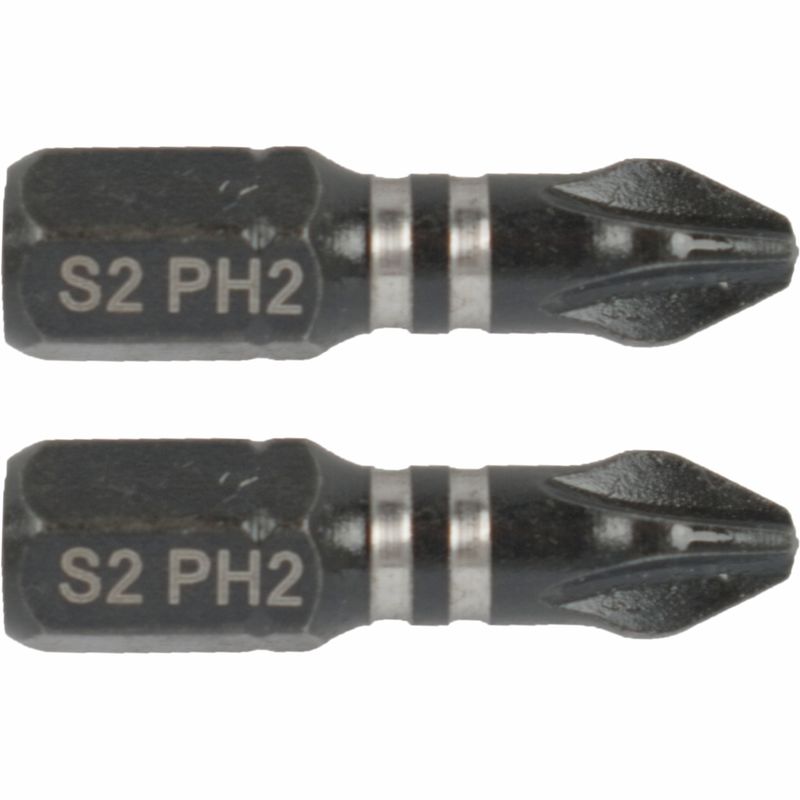 IMPACT PHIL.2 X 25MM INS.BIT 2/CARD PH2