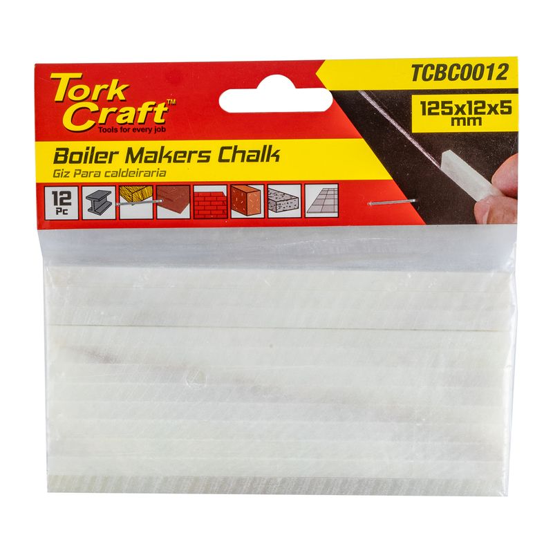 BOILER MAKERS CHALK 12PC WELDERS WHITE SOAP STONE
