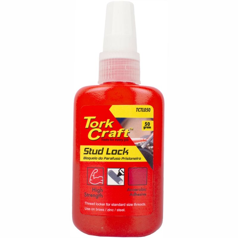 STUD LOCK HIGH STRENGTH FOR STD SIZED THREADS - RED - 50G