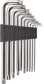 10PC TORX-SECURITY SET T9-T50 CR-V CARDED