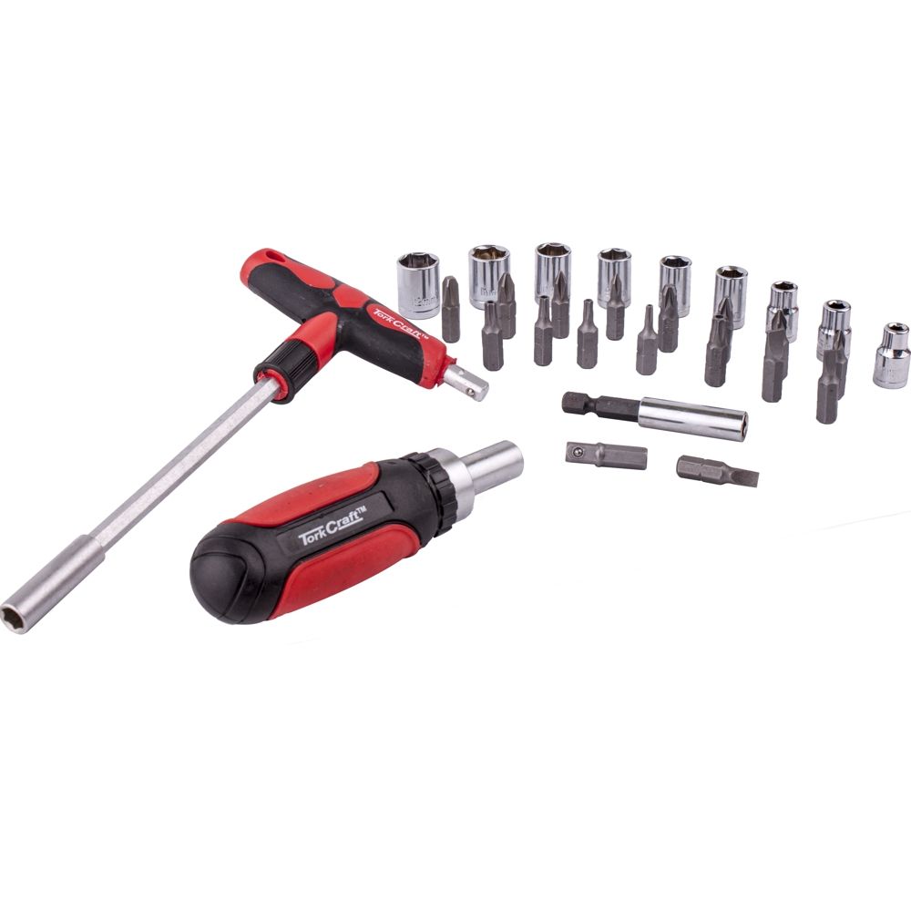 29PC RATCHETING SCREWDRIVER &amp; T-HANDLE TOOL SET