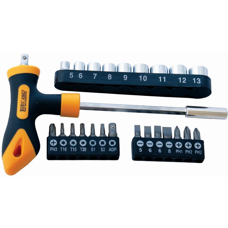 SCREWDRIVER BIT &amp; SOCKET SET 24 PC T BAR