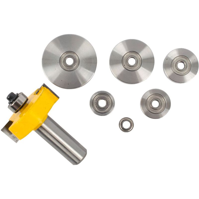 RABBETING BIT 1 1/2&#39; X 1/16&#39; DEPTH 9/16&#39;  1/2&#39;SHANK X 7 BEARINGS