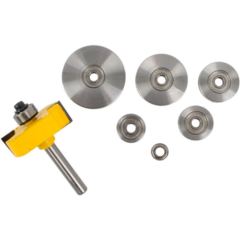 RABBETING BIT 1 1/2&#39; X 1/16&#39; DEPTH 9/16&#39;  1/4&#39;SHANK X 7 BEARINGS
