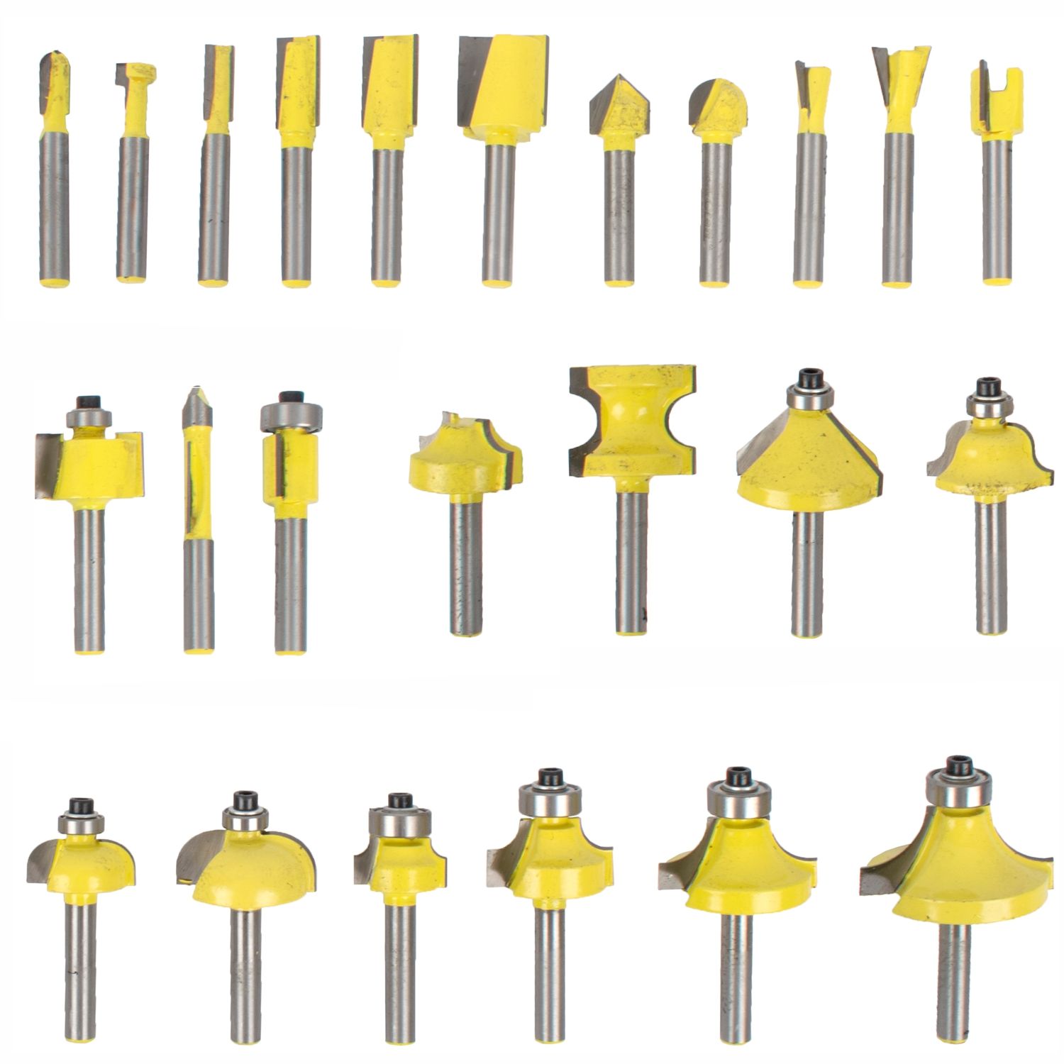 ROUTER BIT SET 24PC ALUM.CASE 1/4&#39;