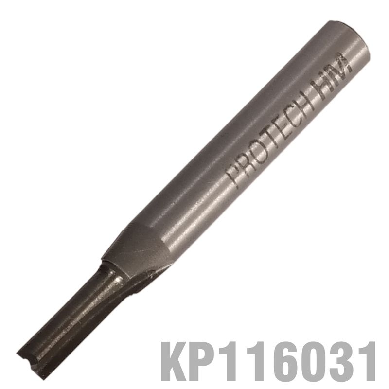 STRAIGHT BIT 5/32&#39; (4MM) X 1/2&#39; CUT SOLID CARBIDE 2 FLUTE 1/4&#39;SHANK