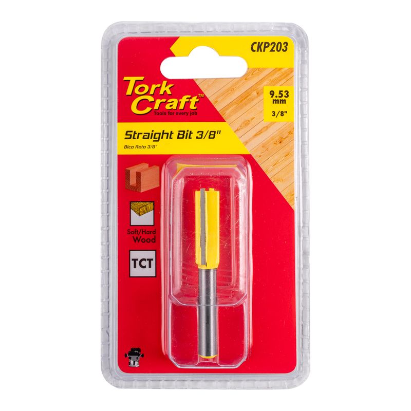 ROUTER BIT STRAIGHT 3/8&#39;  (9.53MM)