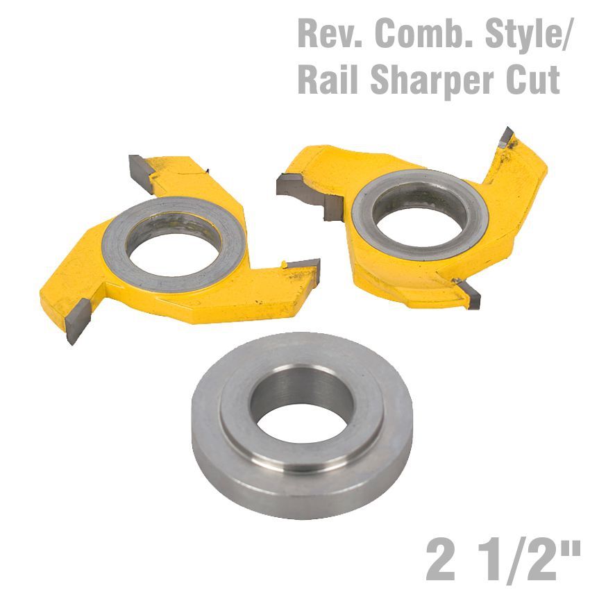REVERSIBLE COMBINATION STYLE &amp; RAIL SHAPER CUTTER DIAMETER 2 1/2&#39;