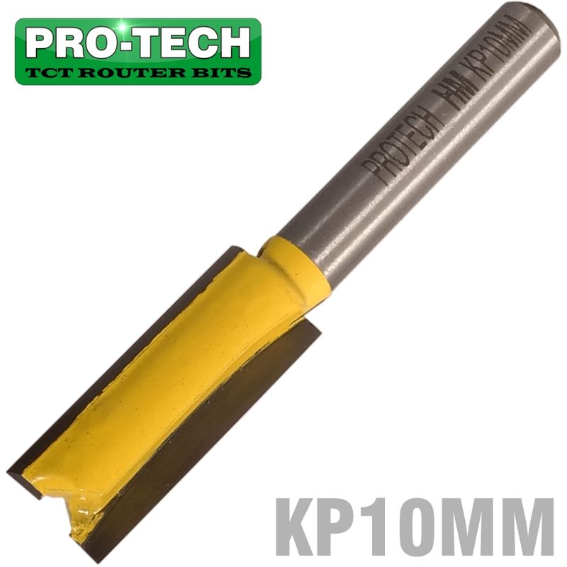 STRAIGHT BIT 10MM X 25MM CUT 2 FLUTE METRIC 1/4&#39; SHANK