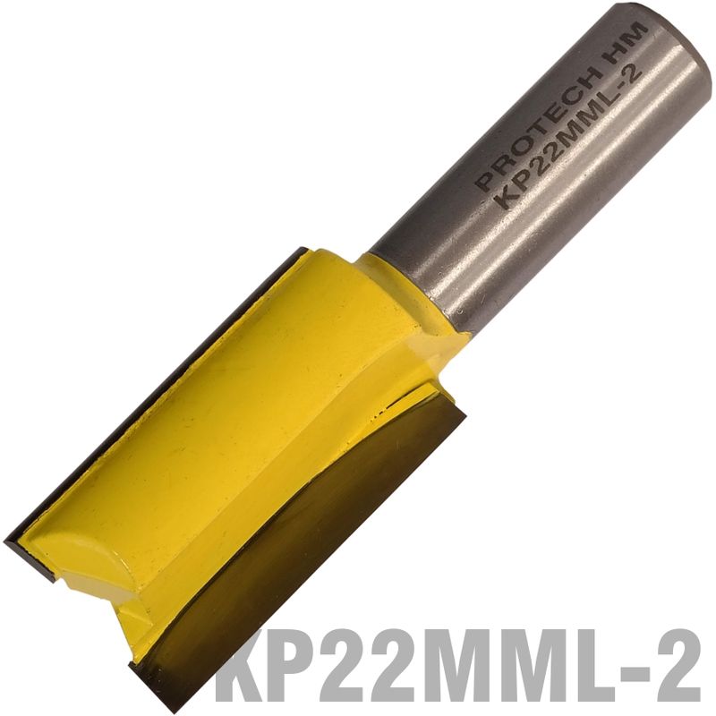 STRAIGHT BIT 22MM X 38MM CUT 2 FLUTE METRIC 1/2&#39; SHANK