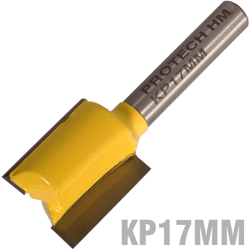 STRAIGHT BIT 17MM X 20MM CUT 2 FLUTE METRIC 1/4&#39; SHANK