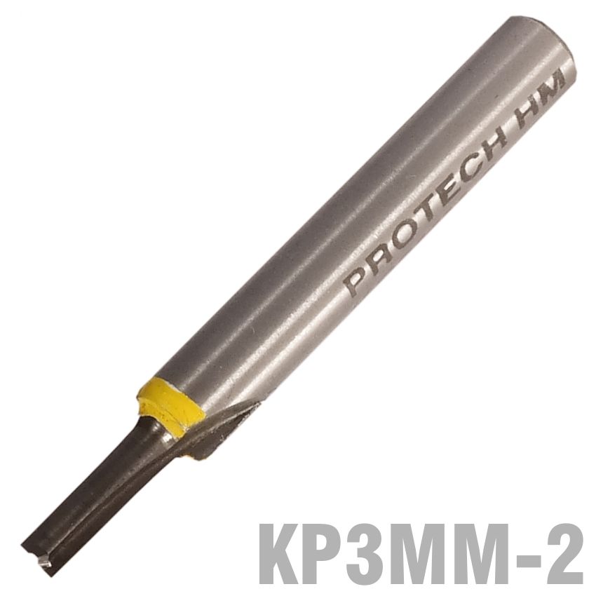 STRAIGHT BIT 3MM X 1/2&#39; TWO FLUTE SOLID CARBIDE 1/4&#39;SHANK