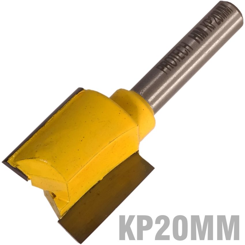 STRAIGHT BIT 20MM X 20MM CUT 2 FLUTE METRIC 1/4&#39; SHANK