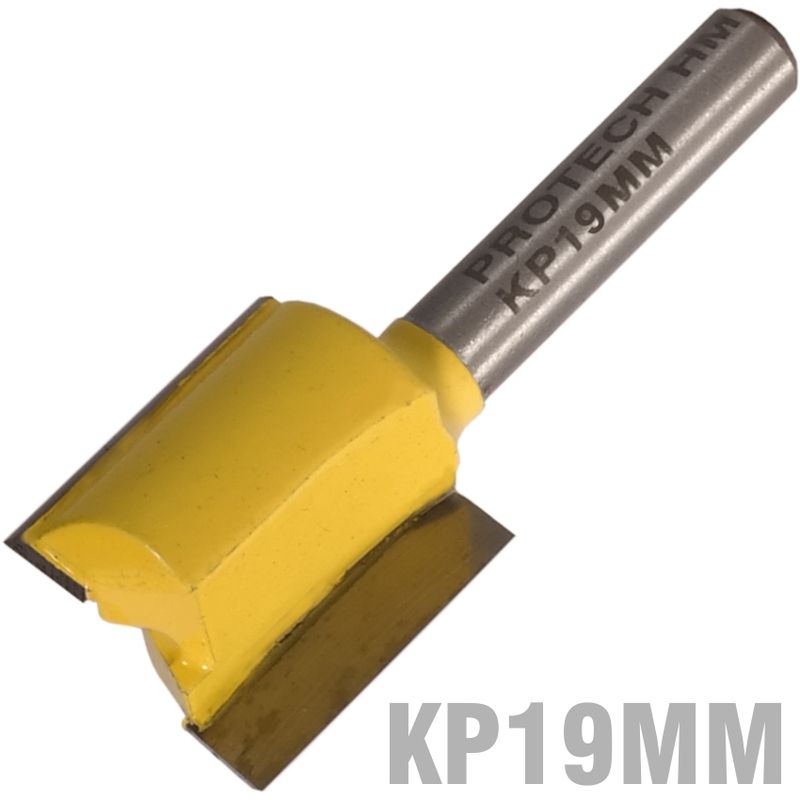 STRAIGHT BIT 19MM X 20MM CUT 2 FLUTE METRIC 1/4&#39; SHANK