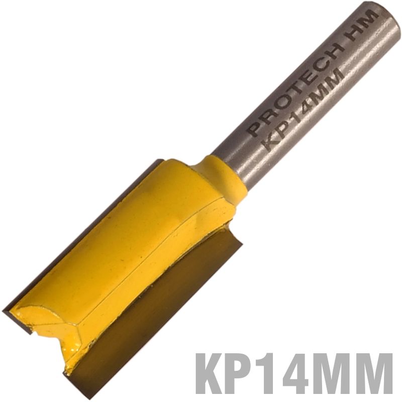 STRAIGHT BIT 14MM X 25MM CUT 2 FLUTE METRIC 1/4&#39; SHANK