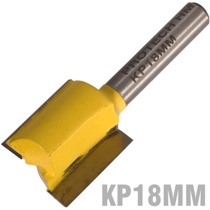 STRAIGHT BIT 18MM X 28MM CUT 2 FLUTE METRIC 1/4&#39; SHANK