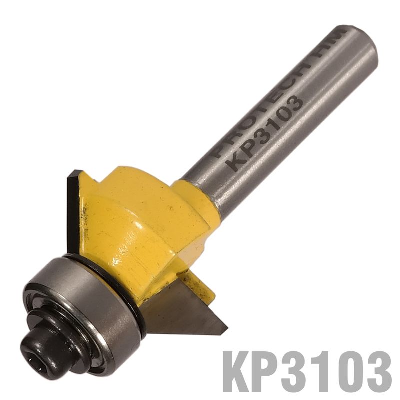 BEVEL TRIM 1/2&#39; X 1/4&#39; BOTTOM BEARING 45  1/4&#39; SHANK
