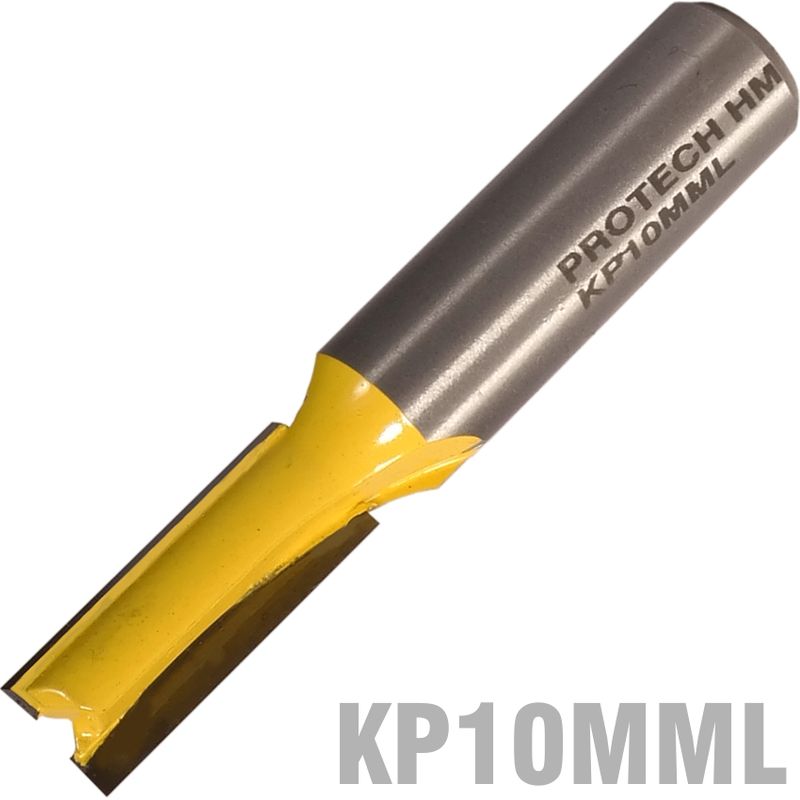 STRAIGHT BIT 10MM X 25MM CUT 2 FLUTE METRIC 1/2&#39; SHANK
