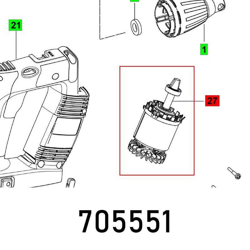MOTOR DWC 18-4500 ET-BG
