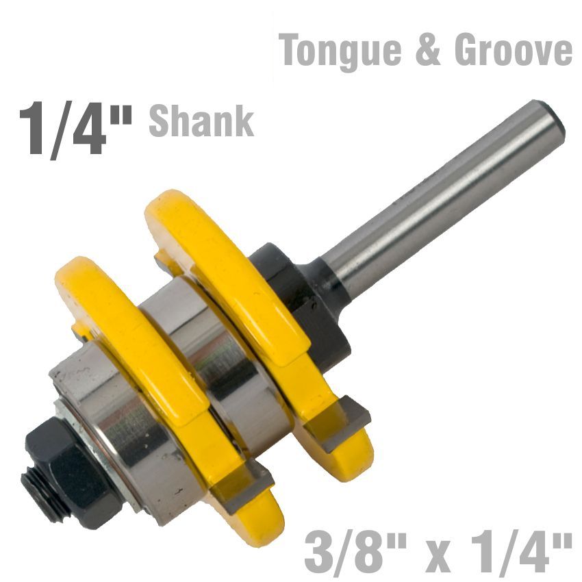 TONGUE &amp; GROOVE ASSEMBLY 3/8&#39; X 1/4&#39; 1/4&#39; SHANK