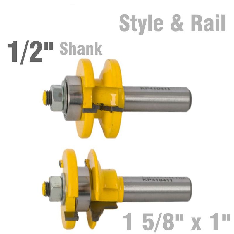 STYLE &amp; RAIL SET 1 5/8&#39; X 1&#39; TWO PIECE OGEE 1/2&#39; SHANK