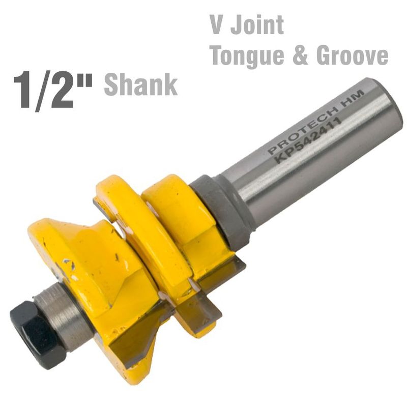 V JOINT TONGUE &amp; GROOVE ASSEMBLY 1/2&#39; SHANK