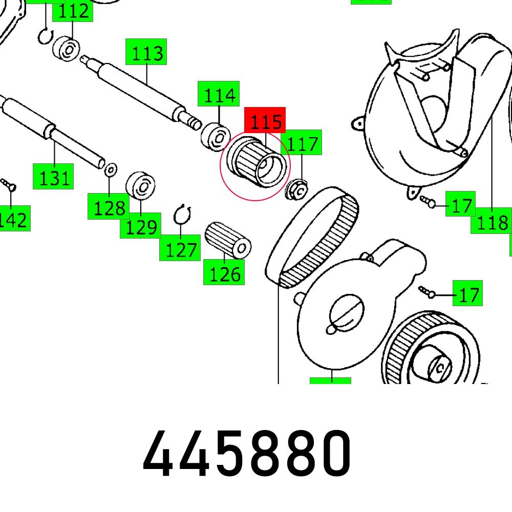 GEAR WHEEL 4 CS 70 EB Z=28