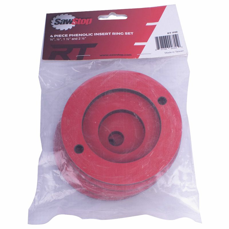 PHENOLIC INSERT RING 4PC SET 0.25&#39;/0.5&#39;/1.5&#39;/2.5&#39; FOR ROUTER LIFT RT-L