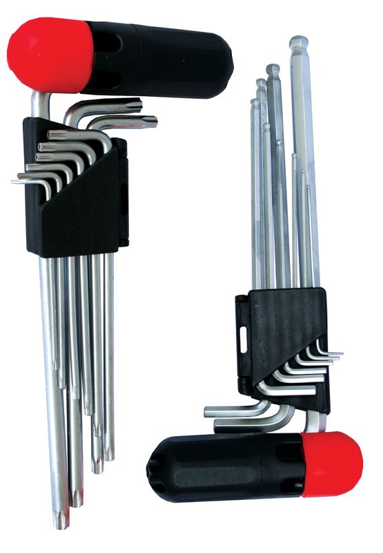 9PC ALLEN KEY SET INTERC. HANDLE BALL POINT NT2125 C/W TORX NT2126