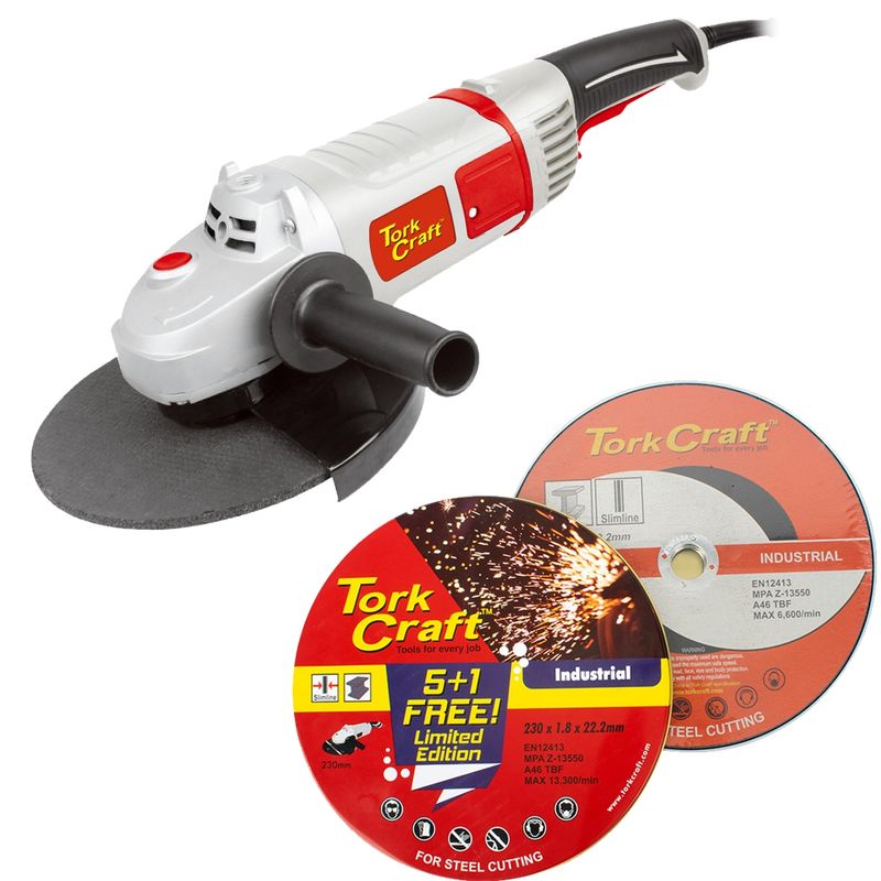 ANGLE GRINDER TCAG0230 C/W COMBO 160 5+1 230MM CUTTING DISC
