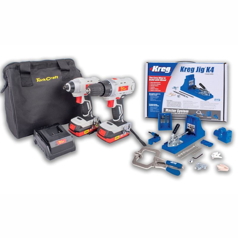 DRILL &amp; IMPACT DRIVER &amp; KREG JIG K4 TWIN PACK TC20002