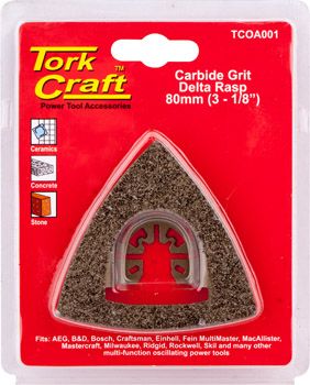 QUICK CHANGE CARBIDE GRIT DELTA RASP 80MM(3-1/8&#39;)