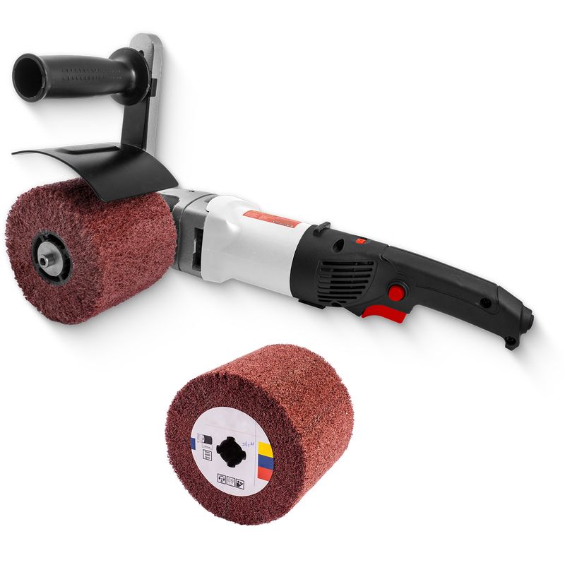STAINLESS BURNISHING MACHINE 800W C/W EXTRA 120GRIT NYLON WHEEL