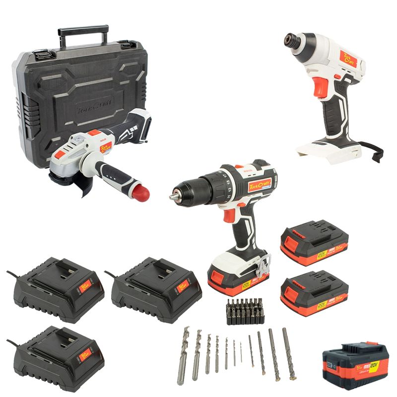 115 ANGLE GRINDER WTH IMP DRIVER/IMP DRILL / BAT AND STD CHARGER