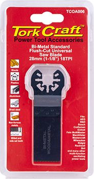QUICK CHANGE FLUSH CUT METAL SAW BLADE 28MM(1-1/8&#39;)18TPI